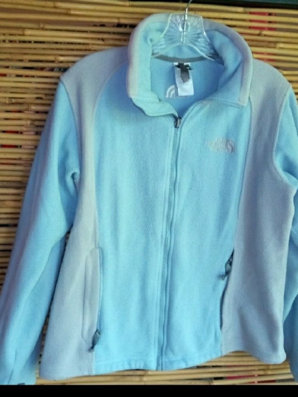The North Face M Ice Blue Gray Fleece Jacket